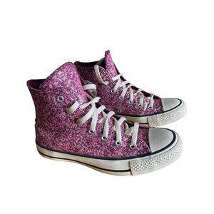 Converse Women's Hi Orchid Abyss Glitter High Top Sneakers Size 7.5